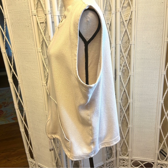 Vintage Zip-Up Vest Cream Light Beige Front Pockets Liz Claiborne Plus size 2X - Picture 4 of 13